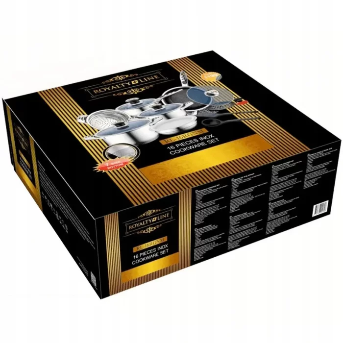 Набор посуды из нержавеющей стали (16 предметов) Royalty Line RL-16RGNM